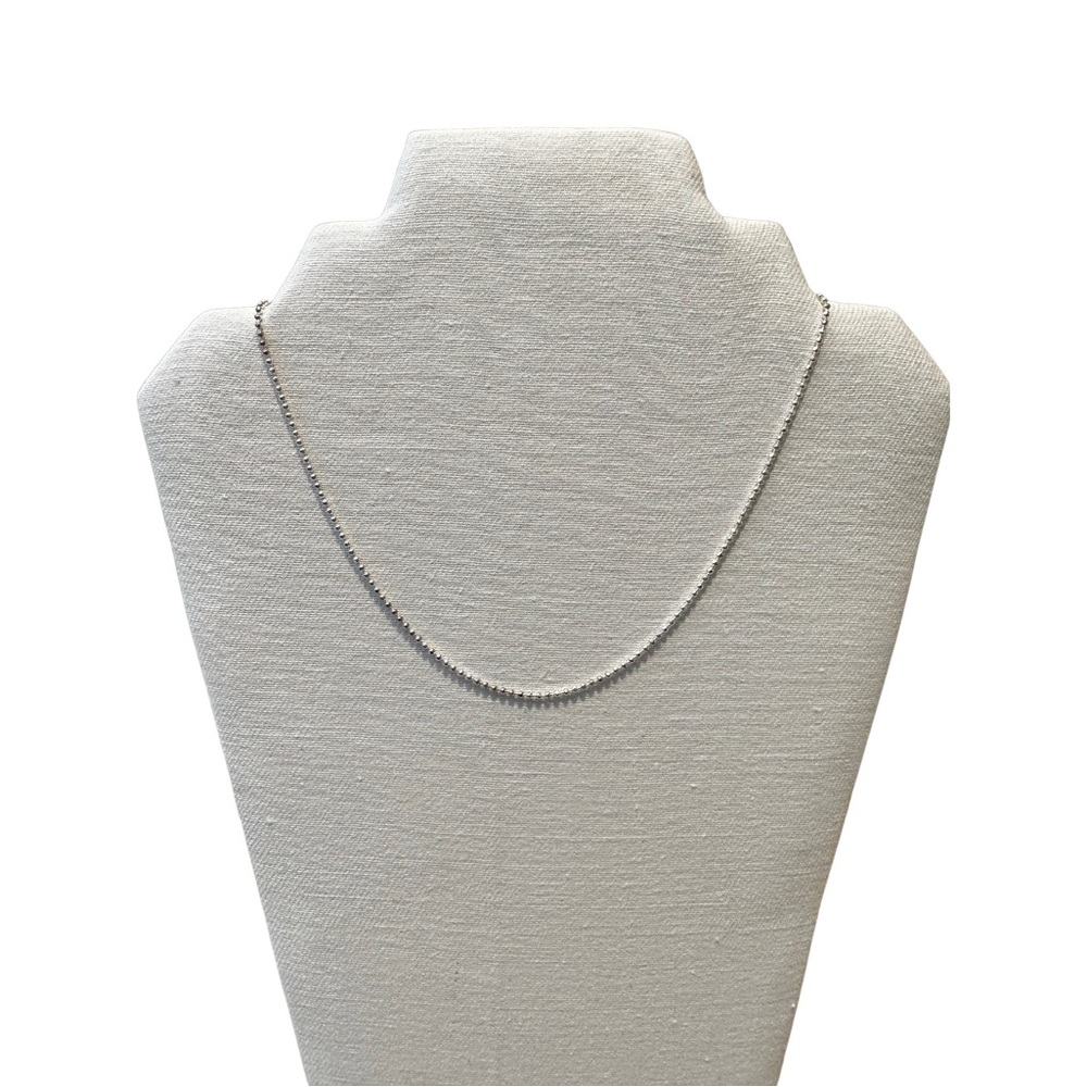 Silver faceted bead chain